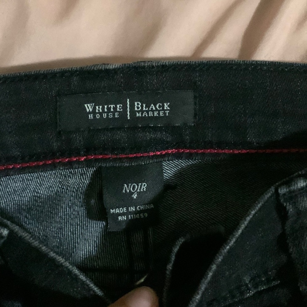 Black White House jeans, skinny, size 4.